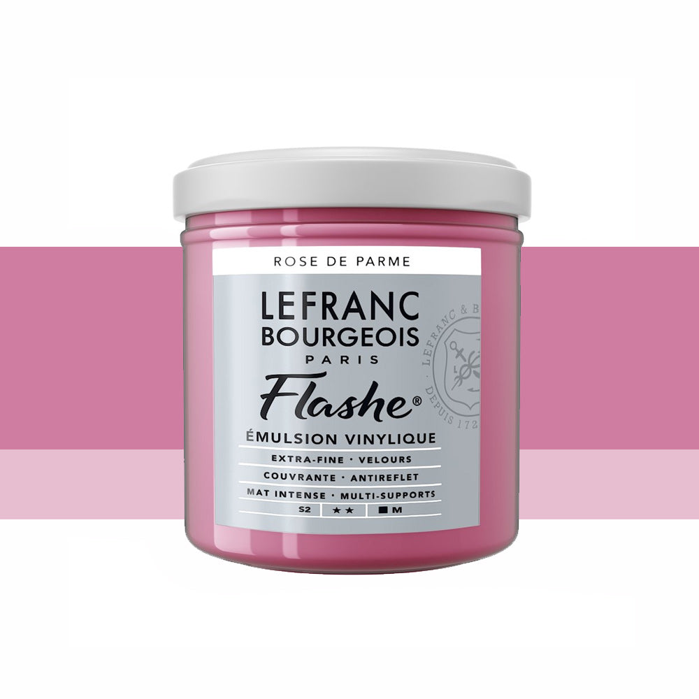  Lefranc Bourgeois Emulsion, Acrylic, Vinyl Paint, Parma Pink  Iridescent, 125 ml Topf