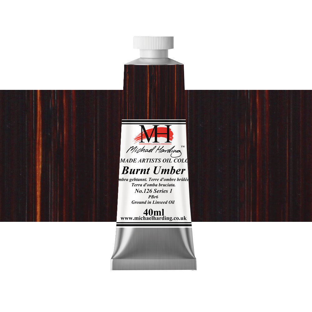 Michael Harding Oil Colour 40mL Burnt Umber Series 1