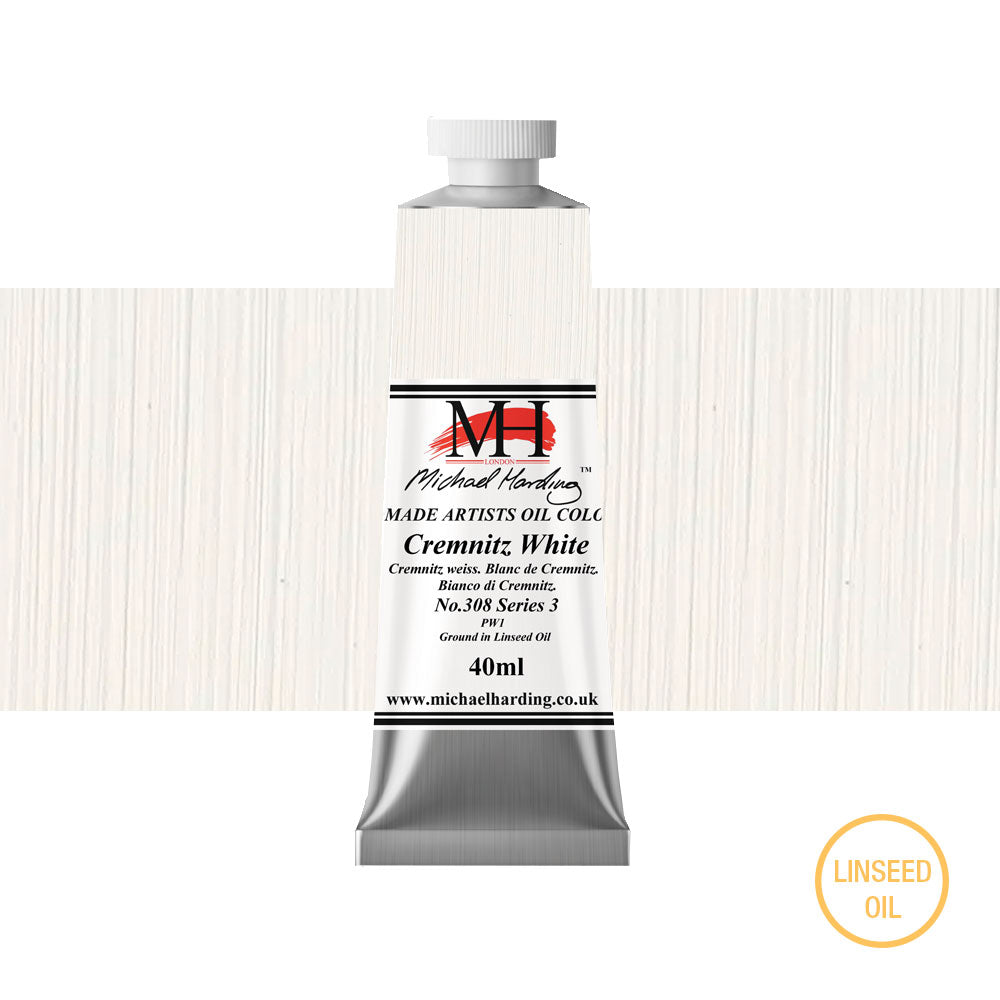 Michael Harding Oil 40mL Cremnitz White 308 Series 3 Linseed Oil