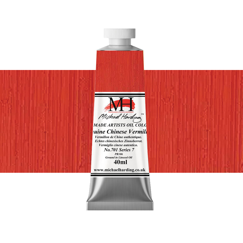 Michael Harding Oil Colour 40mL Geniune Chinese Vermilion Series 7