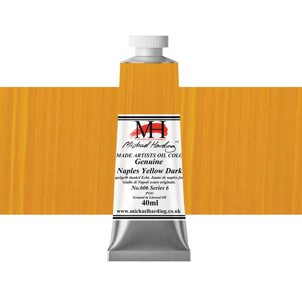 Michael Harding Oil Colour 40mL Genuine Naples Yellow Dark Series 6