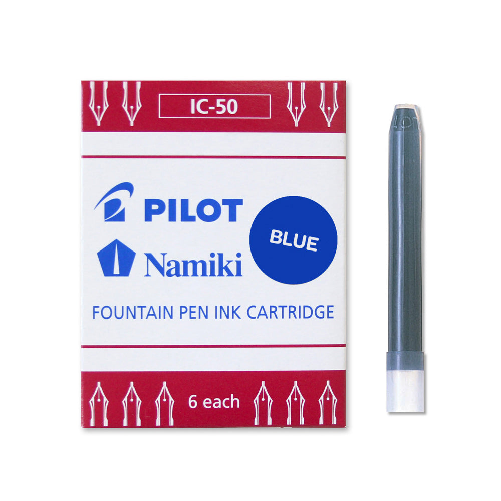 Pilot Kakuno Fountain Pen Refill Cartridges Pack 6 Blue