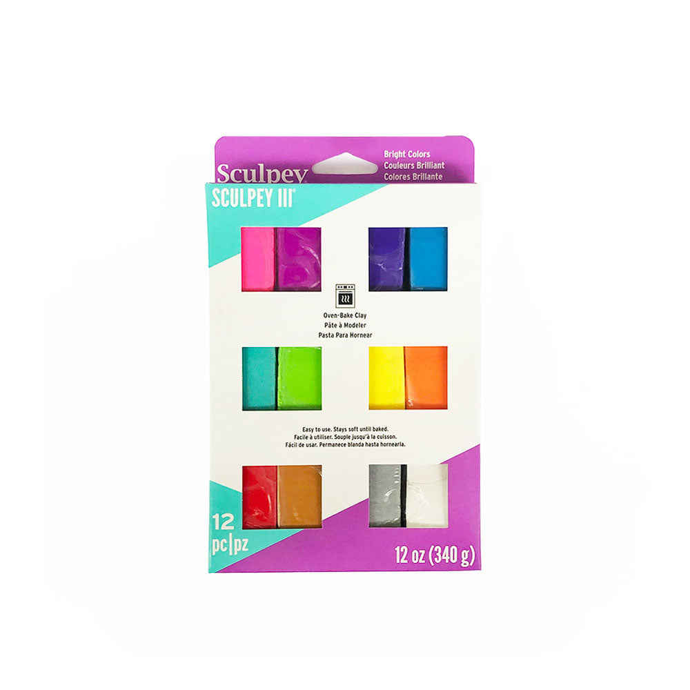 Sculpey III Multi Pack of 12 - Brights