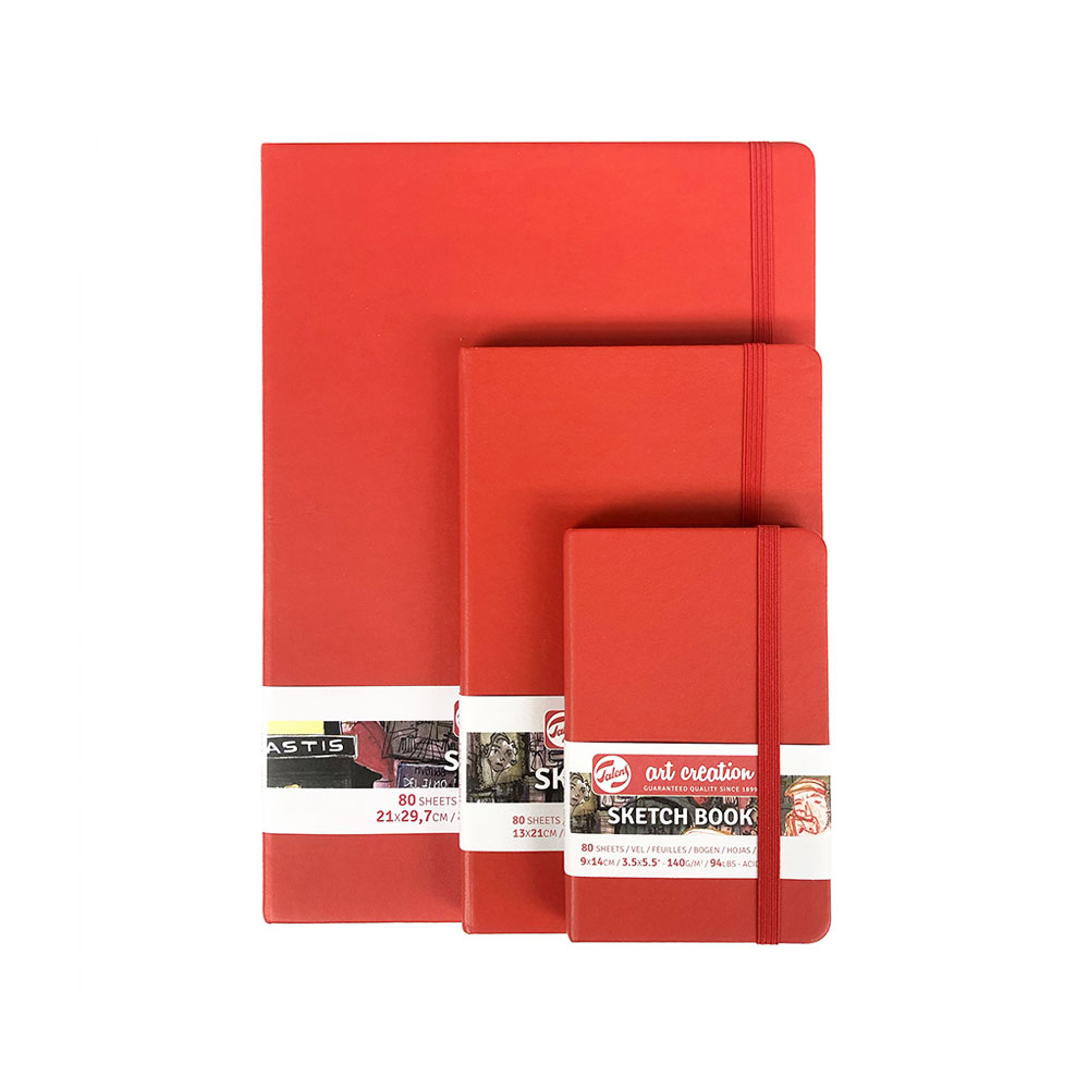 Talens Art Creation Sketchbook, Red , 9 x 14, 13x21, A4