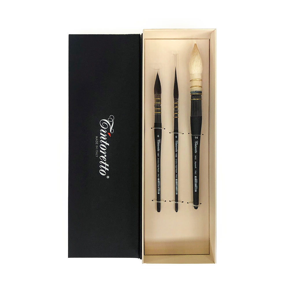 Tintoretto Artist Signature Brush Set of 3 Feltracco