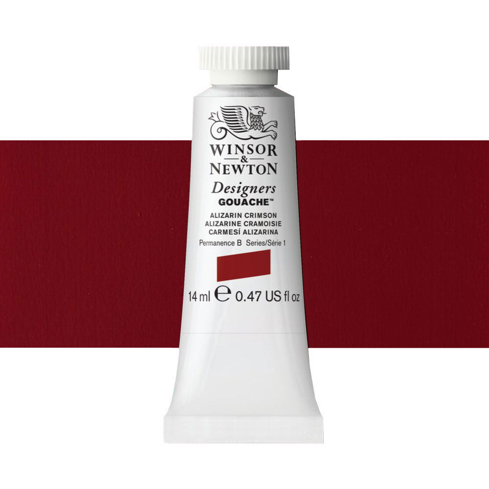 Winsor & Newton Designers Gouache 14mL Alizarin Crimson