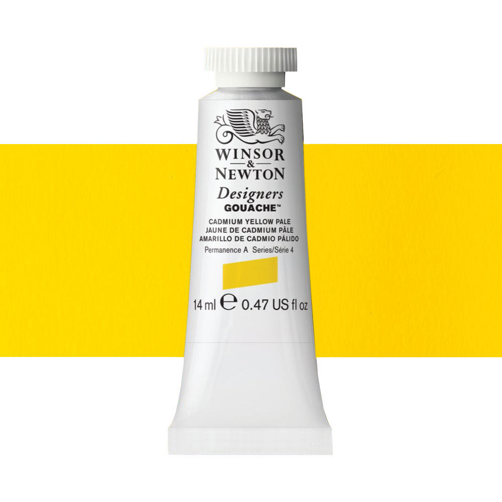 Winsor & Newton Designers Gouache 14mL Cadmium Yellow Pale