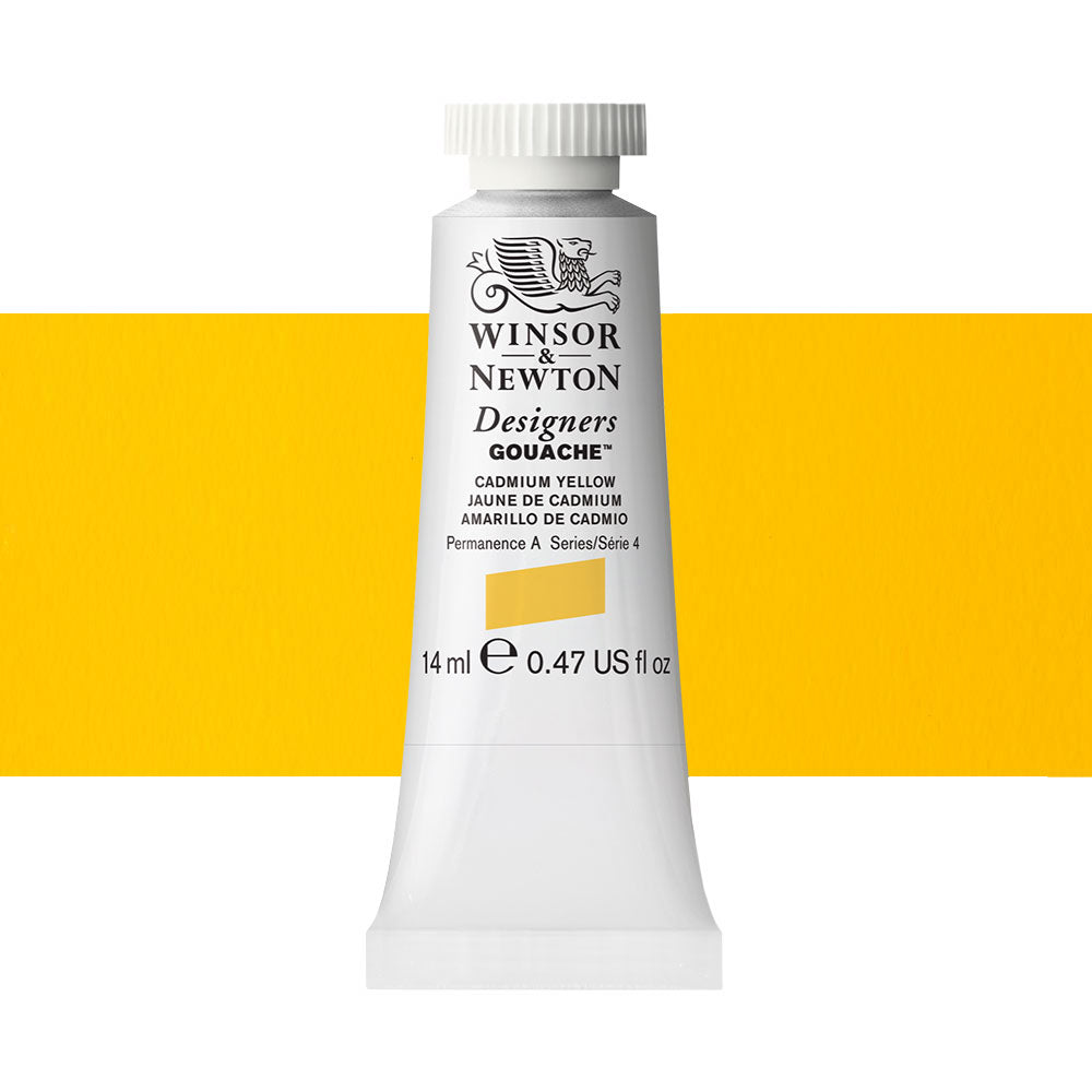 Winsor & Newton Designers Gouache 14mL cadmium Yellow
