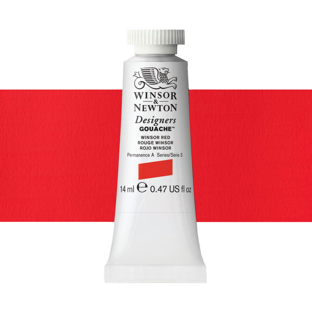 Winsor & Newton Designers Gouache 14mL Winsor Red