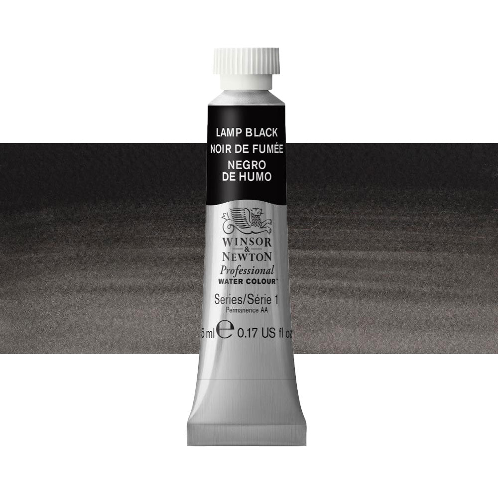 Winsor & Newton Professional Watercolour 5mL Series 1 Lamp Black