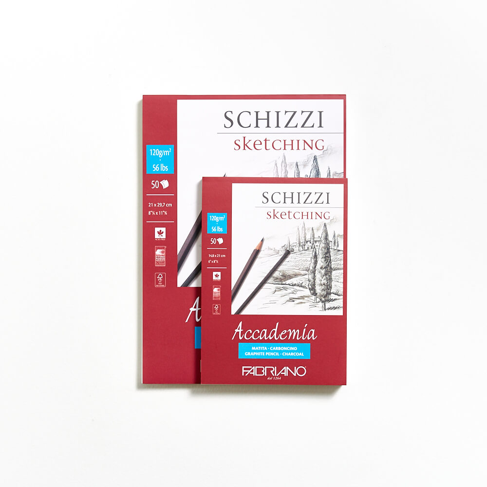 Fabriano Schizzi Sketch Pad, 90 gsm, 5 x 8, 60 Sheets